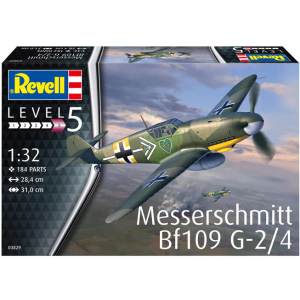 Фото - Набор для моделирования техники Revell модель самолет Messerschmitt Bf109 G-2/4 1:32 (RVL-03829)