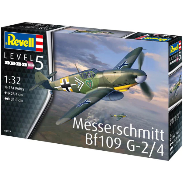 Фото - Набор для моделирования техники Revell модель самолет Messerschmitt Bf109 G-2/4 1:32 (RVL-03829)