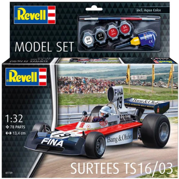Фото - Набор для моделирования техники Revell набор автомобиль Surtees TS16/03 1:32 (RVL-67739)