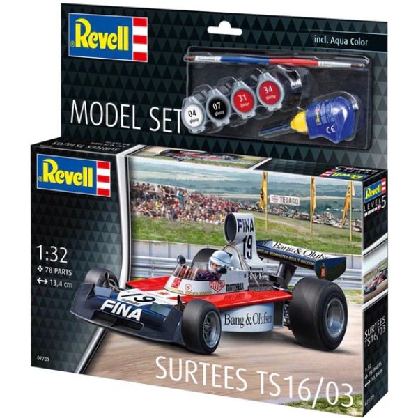 Фото - Набор для моделирования техники Revell набор автомобиль Surtees TS16/03 1:32 (RVL-67739)