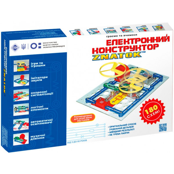 Фото - Електронний конструктор Znatok Construction Kits Znatok (180 схем) (REW-K003) Фото - Електронний конструктор Znatok Construction Kits Znatok (180 схем) (REW-K003)
