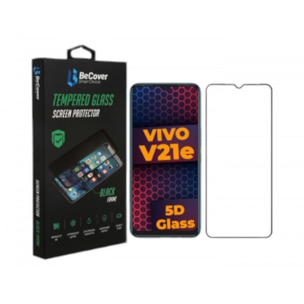 Фото - Захисне скло для смартфону BeCover for Vivo V21E Black (707246)