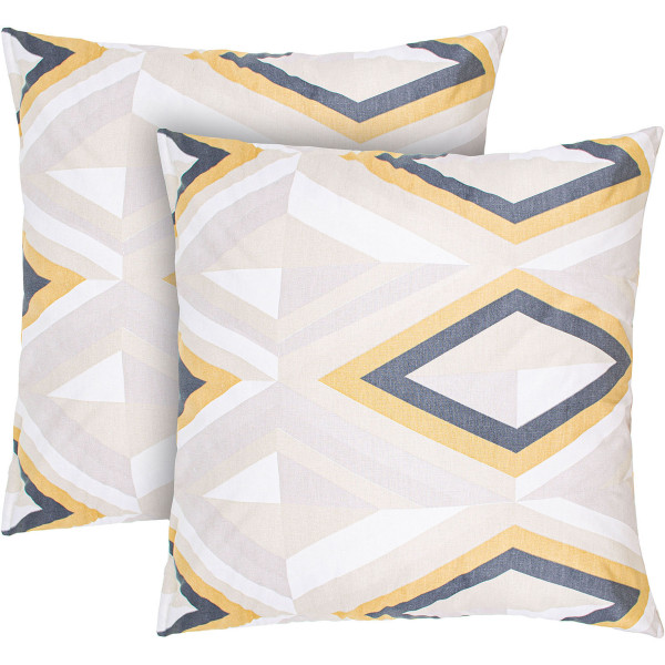 Фото - Наволочка Home Line Бязь Щ140 КАЛЕЙДОСКОП бежево-графитовый/гл перламутровый 70х70 2 шт. (191515)