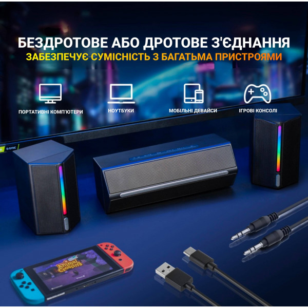 Фото - Компьютерная акустика 2.1 Fifine A22 Gaming RGB Speaker