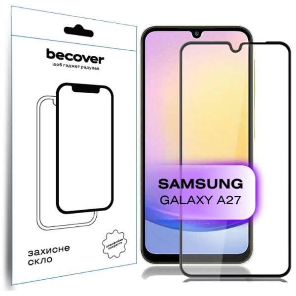 Фото - Захисне скло для смартфону BeCover for Samsung Galaxy А27 SM-A276 Black (714914)