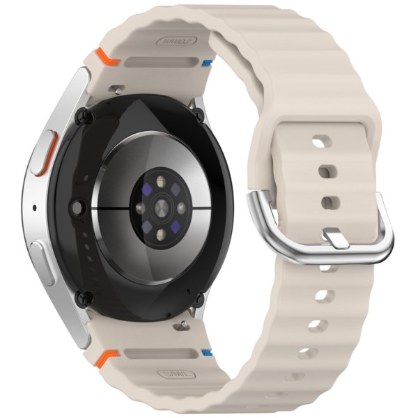 Фото - Ремінець для смарт-годинника BeCover Ribbed Tape (20mm) for Samsung Galaxy Watch 7 (40/44mm) / 7 FE / 6 / 6 Classic / 5 / 5 Pro / 4 / 4 Classic / Watch 3 (41mm) Cream (712039)