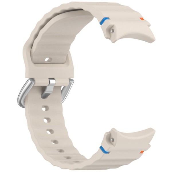 Фото - Ремінець для смарт-годинника BeCover Ribbed Tape (20mm) for Samsung Galaxy Watch 7 (40/44mm) / 7 FE / 6 / 6 Classic / 5 / 5 Pro / 4 / 4 Classic / Watch 3 (41mm) Cream (712039)