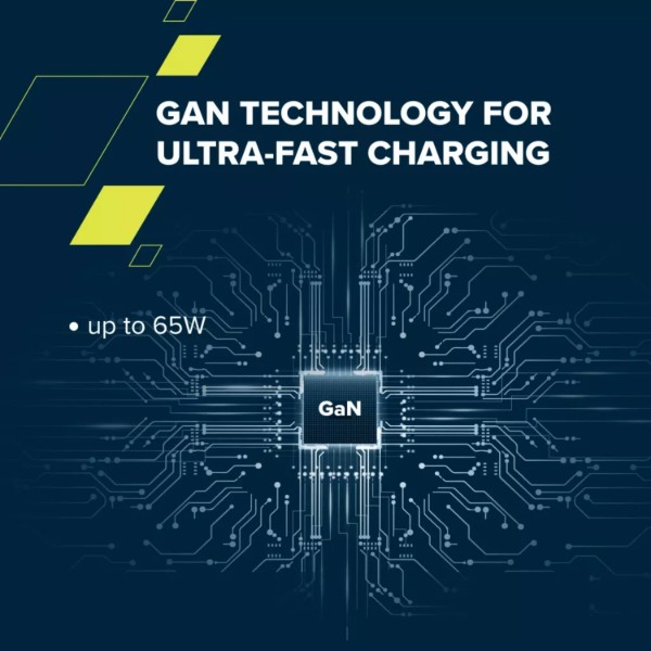 Фото - Сетевое зарядное устройство Canyon OnCharge 65RC Build-In Cable USB-C 65W 1xPD 1xQC Black (CNS-CURC65ACB)