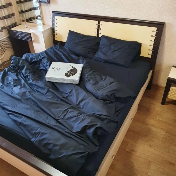 Фото - Комплект постільної білизни Richman 150х215 см +нав. 50х70 см 2 шт. з резинкою чорний (R00000060379)