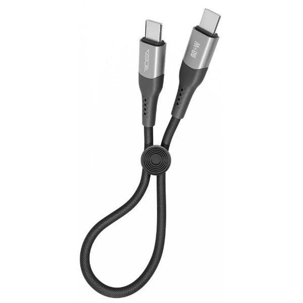 Фото - Кабель Ridea UltraStrong Type-C to Type-C 60W 0.25m Black (RC-US42)
