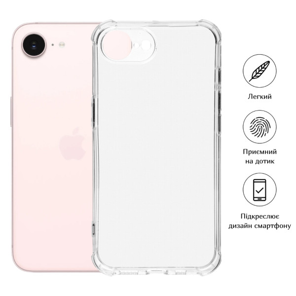 Фото - Чохол для смартфону BeCover Anti-Shock for Apple iPhone 17e Clear (715144)