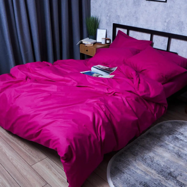 Фото - Комплект постільної білизни Moon&Star Бязь Gold Люкс «Crimson Elegance» 200х220 нав. 4х50х70 (MS-820006243)