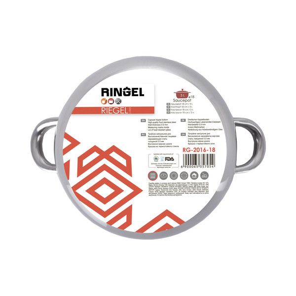 Фото - Каструля Ringel Riegel 4 л з кришкою (RG 2016-20)