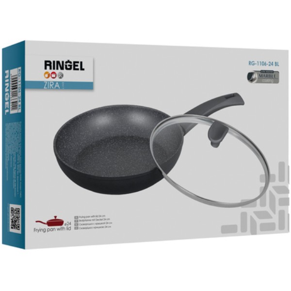 Фото - Сковорода универсальная Ringel Zira 24 см Black (RG-1106-24 BL)