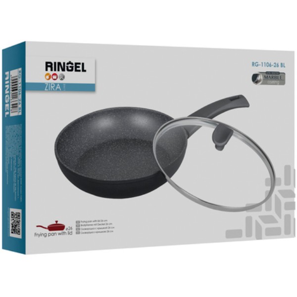 Фото - Сковорода универсальная Ringel Zira 26 см Black (RG-1106-26 BL)