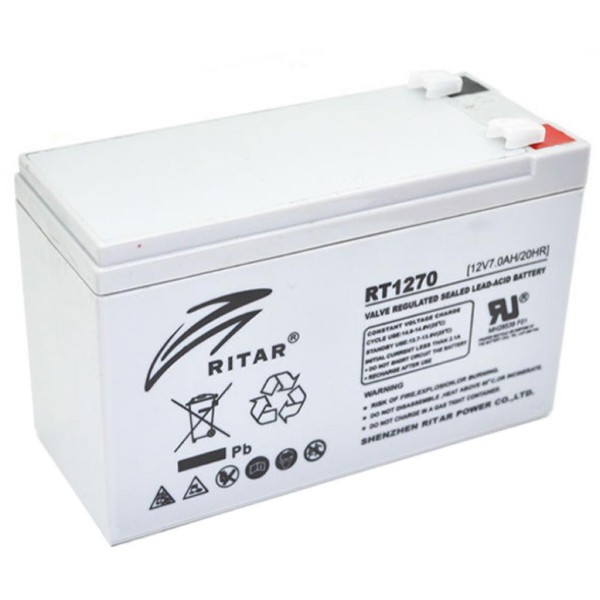 Фото - Акумулятор для ДБЖ Ritar 12V 7Ah (RT1270) AGM