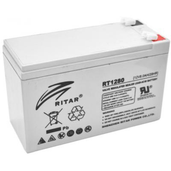Фото - Акумулятор для ДБЖ Ritar 12V 8AH (RT1280) AGM