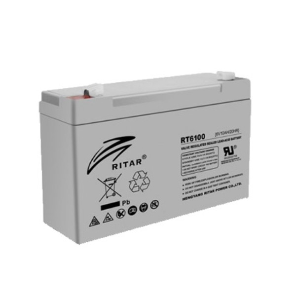 Фото - Аккумулятор для ИБП Ritar 6V 10AH Gray Case (RT6100/08214) AGM