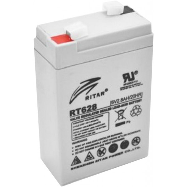 Фото - Аккумулятор для ИБП Ritar AGM RT628 6V-2.8Ah