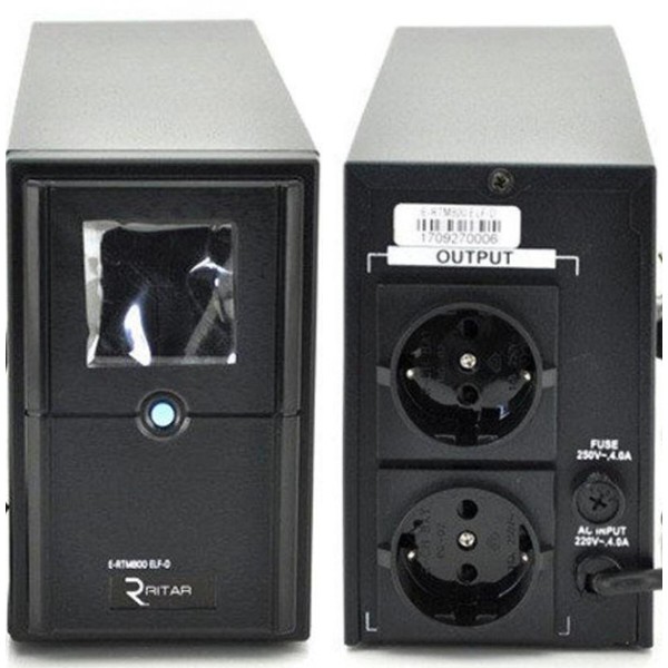 Фото - Источник бесперебойного питания Ritar E-RTM600 (360W) ELF-D (E-RTM600D)