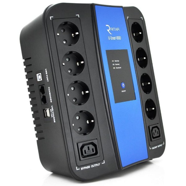 Фото - Джерело безперебійного живлення Ritar U-Smart-1000 (600W) (RS628U)