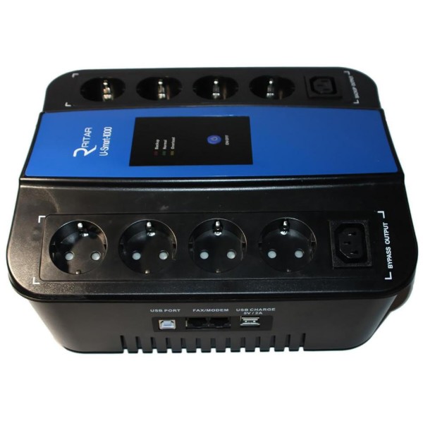 Фото - Джерело безперебійного живлення Ritar U-Smart-1000 (600W) (RS628U)
