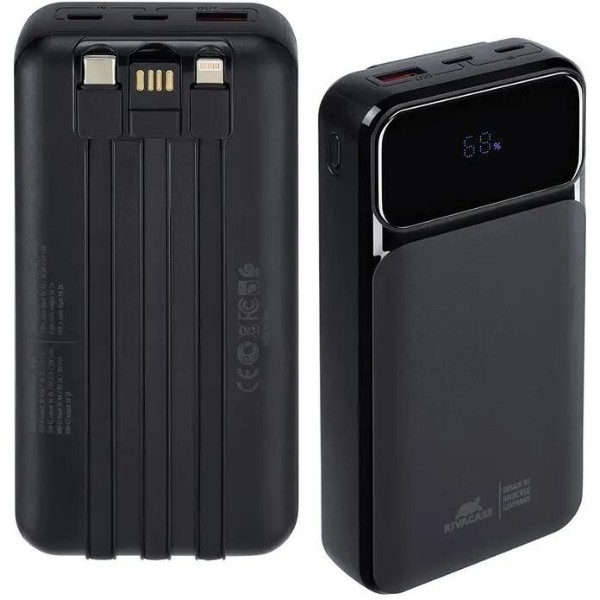 Фото - Батарея мобильная RIVACASE 20000 mA QC/PD 22,5 Вт (VA2221 Black)
