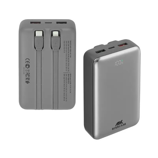 Фото - Батарея мобильная RIVACASE 20000 mA QC/PD 30 Вт (VA2612 Grey)