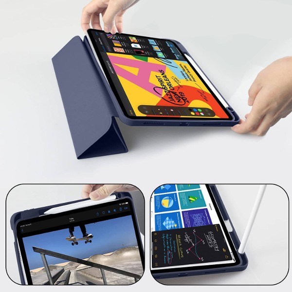 Фото - Чехол для планшета BeCover Tri Fold Soft TPU с креплением Apple Pencil for Apple iPad Air (4/5) 2020/2022 10.9'' Deep Blue (708454)