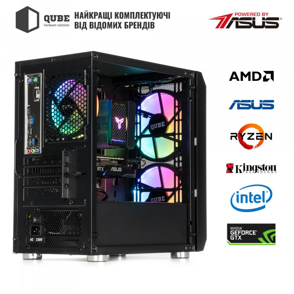 Фото - Системний блок QUBE QB i3 14100F RTX 3050 6GB NM 1641 (i314100FRTX30506GBNM1641)