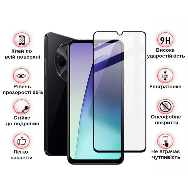 Фото - Захисне скло для смартфону BeCover for Xiaomi Redmi A4 5G Black (712884)