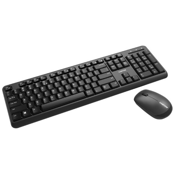 Фото - Клавиатура+мышь беспроводная Canyon SET-W20 Velvet Wireless Silent ENG/UKR Black (CNS-HSETW02) Фото - Клавиатура+мышь беспроводная Canyon SET-W20 Velvet Wireless Silent ENG/UKR Black (CNS-HSETW02)