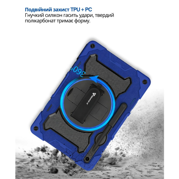 Фото - Чохол для планшету BeCover Horizontal handle for Samsung Galaxy Tab S10 FE Plus (SM-X620/SM-X626) 13.1" Deep Blue (714569)