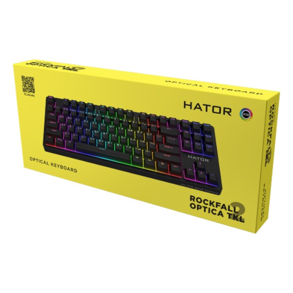 Фото - Клавиатура проводная игровая Hator Rockfall 2 Optica Black TKL Black (HTK-730)