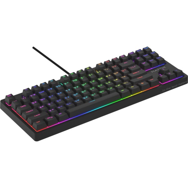 Фото - Клавіатура дротова ігрова Hator Rockfall 2 Mecha TKL Indigo USB Black (HTK-525)