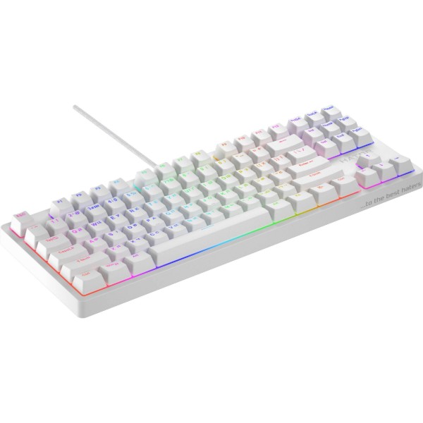 Фото - Клавиатура проводная игровая Hator Rockfall 2 Mecha TKL Orange USB White (HTK-521)