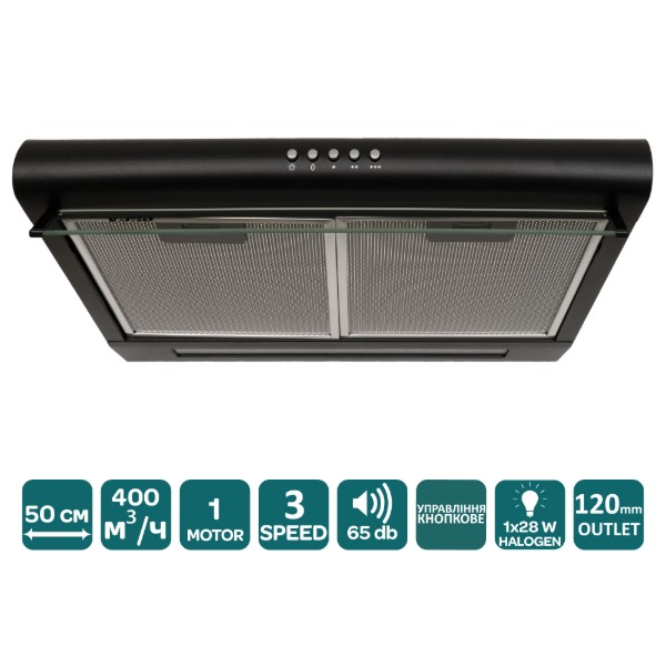 Фото - Вытяжка традиционная Ventolux ROMA 50 BK LUX
