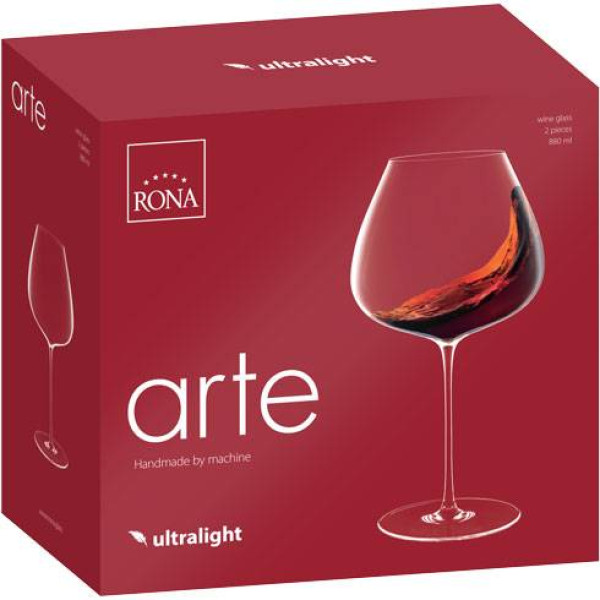 Фото - Набір келихів Rona ARTE 880 мл 2 шт. (7719/UM/880)