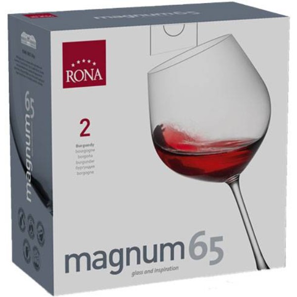 Фото - Набір келихів Rona Burgundy MAGNUM 650 мл 2 шт. (3276/650)