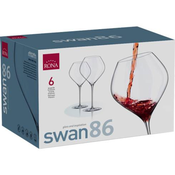 Фото - Набір келихів Rona Burgundy SWAN 860 мл 6 шт. (6650/860)