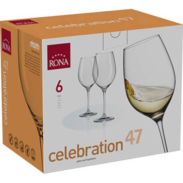 Фото - Набір келихів Rona CELEBRATION 470 мл 6 шт. (6272/470)