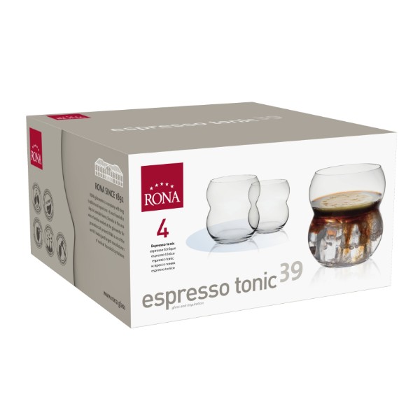 Фото - Набір склянок Rona ESPRESSO TONIC 395 мл 4 шт. (8604/395)