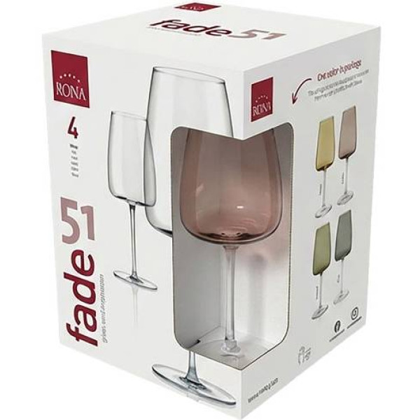 Фото - Набір келихів Rona FADE AMBER 510 мл 4 шт. (7023/25835/510)