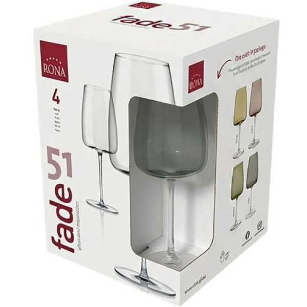 Фото - Набір келихів Rona FADE ONYX 510 мл 4 шт. (7023/24589/510)