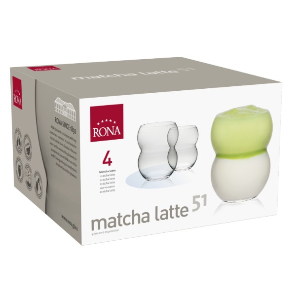 Фото - Набір склянок Rona MATCHA LATTE 515 мл 4 шт. (8604/515)