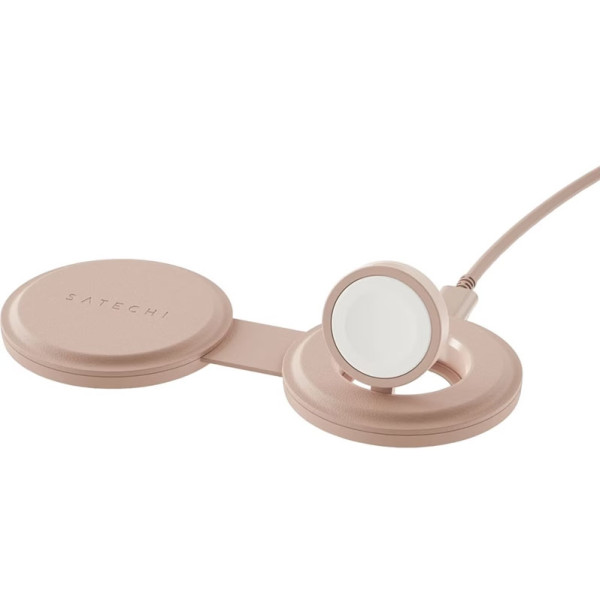 Фото - Беспроводное зарядное устройство Satechi OntheGo 2 в 1 Wireless Charger Desert Rose (ST-QTG21R)