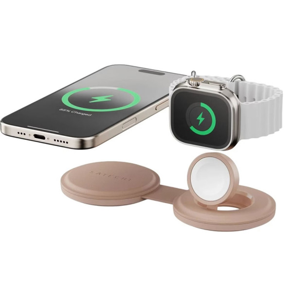 Фото - Беспроводное зарядное устройство Satechi OntheGo 2 в 1 Wireless Charger Desert Rose (ST-QTG21R)