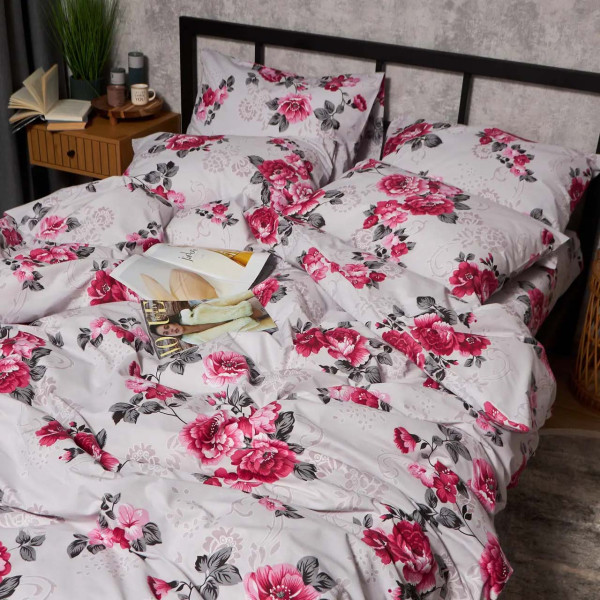 Фото - Комплект постільної білизни Moon&Star Бязь Gold Люкс Rose Whisper 143х210х2 нав. 2х40х60 (MS-820009720)