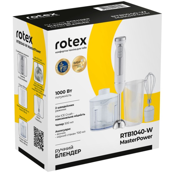 Фото - Блендер погружной Rotex RTB1040-W MasterPower