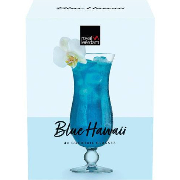 Фото - Набор бокалов Royal Leerdam BLUE HAWAII 440 мл 4 шт. (828016)